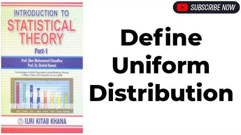 Ch#9 Continuous Probability Distribution//Lec 1 Definition of Uniform Distribution