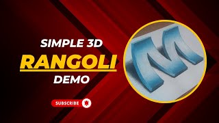 Easy 3D Rangoli Design for Beginners | Quick Demo #rangoli #art