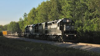 LSRC 4301, LSRC 301, and LSRC 4308 lead Train 326S southbound out of Alpena Michigan
