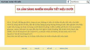 Dược lâm sàng, ca lâm sàng viêm tiết niệu dưới