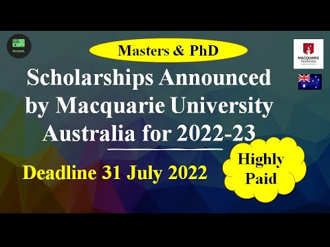 Scholarships Announced by Macquarie University Australia for 2023