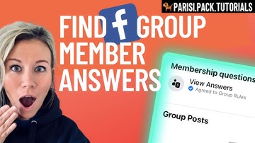 [HACK] Find Facebook Group Member Questions / Answers