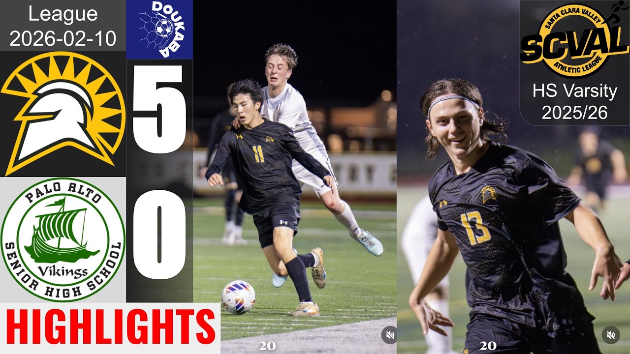 🎩 Cyrus Hat Trick | Mountain View HS 5-0 Palo Alto HS | SCVAL | 2026-02-10 | HL