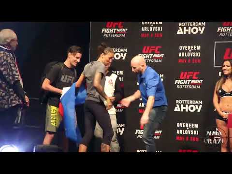 UFC Fight Night Rotterdam Germaine de Randamie vs. Anna Elmose Weigh Face off