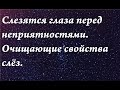 Слезятся глаза перед неприятностями. Слезы во время духовных практик.