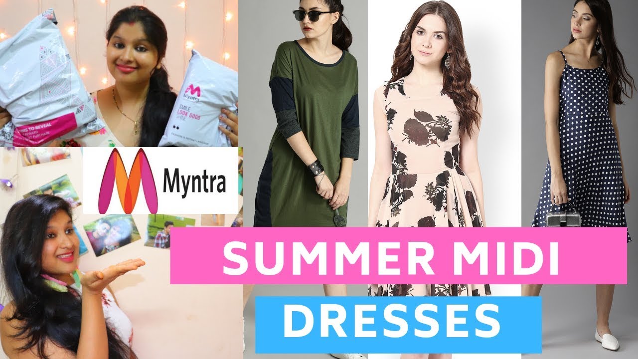 Affordable Myntra Summer Midi Dress | Myntra One Piece Dress | Under ...