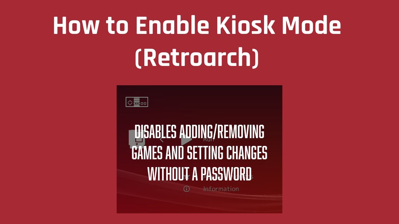 How to Enable Kiosk Mode (Retroarch) YouTube