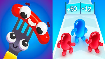 Fork N Sausage VS Join Blob Clash 3D - Satisfying ASMR Gameplay ALL Levels