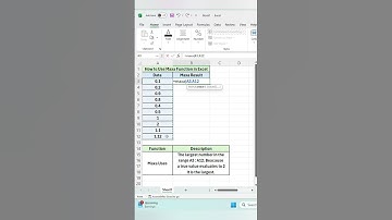 maxa Function |how to use maxa Function in Excel |@cslwithpooja