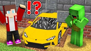 JJ and Mikey ROBBED Secure House and Found RICH SUPER CAR in Minecraft Funny Challenge (Maizen)