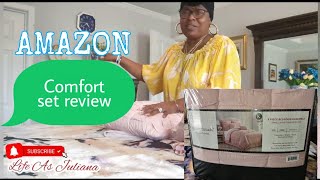 VLOGMAS🎄AMAZON COMFORTER SET REVIEW CHRISTMAS PINK COMFORTER SET