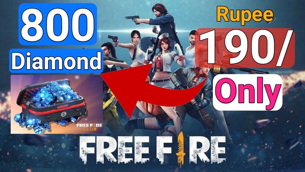 800 Diamond Only 190/ Rupee, Free Fire Diamond 💎 Offer, Only 190/ Rupee  Pe 800 Diamond