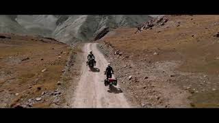 Motorcycle World Tour in Kyrgyzstan | View from drone