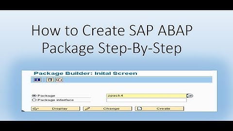 Leer stap voor stap hoe u een pakket in SAP ABAP kunt maken? SE80