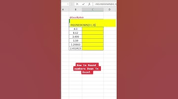 How to ROUND numbers DOWN in Excel! #excel