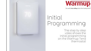 Initial Programming on the Terra Smart WiFi Thermostat