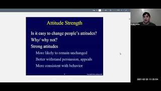 Social Psychology Chapter 5 (Attitudes & Persuasion) Lecture Part 1