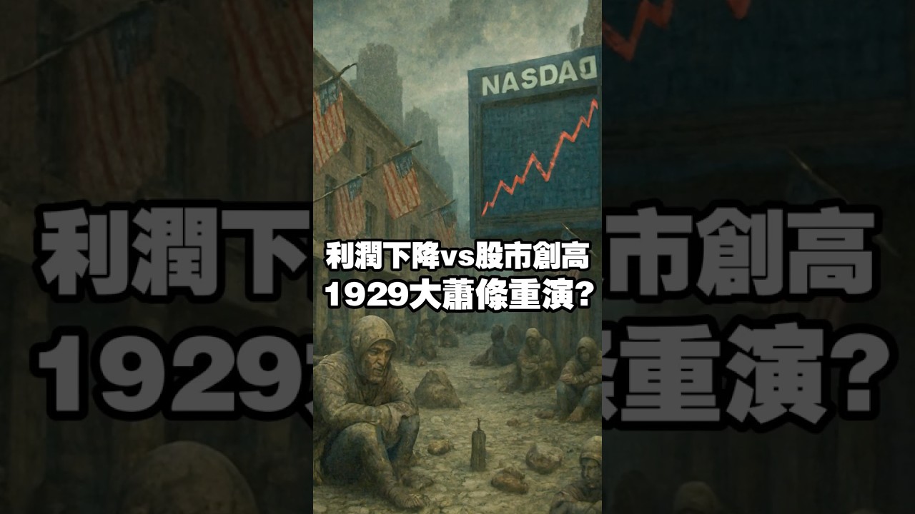 利潤下降vs股市創高 1929大蕭條重演? #川普關稅 #貝森特 #梅隆 #1929 #大蕭條 縮圖