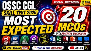 OSSC CGL Skill Test 2026 Marathon | Top 20 Most Expected MCQs | With Practical screenshot 3