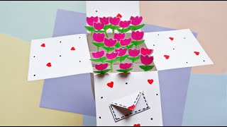 Explosion Box Pop Up Card | Handmade Gift | Love Card