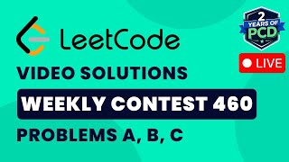 Leetcode Weekly Contest 460 | Video Solutions - A to C | by Vibhaas | TLE Eliminators