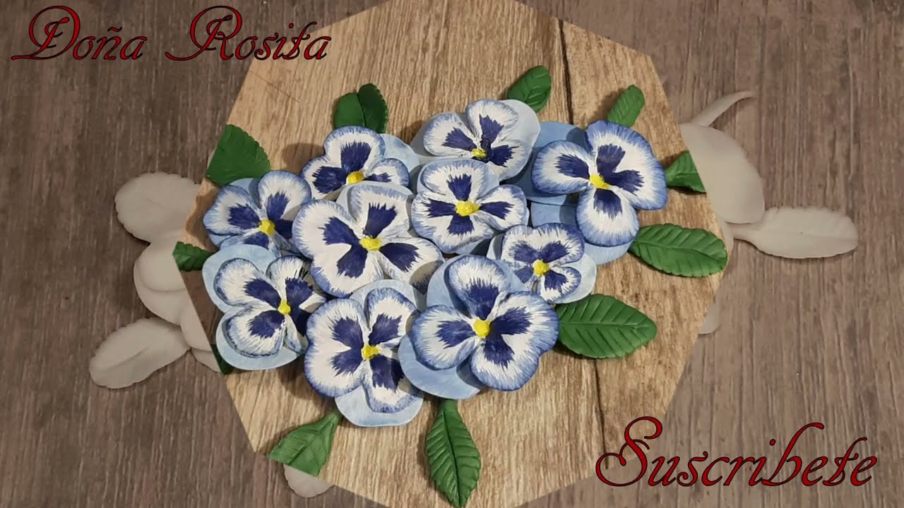 🤩Mira!!!como hacer una flor de PENSAMIENTO con porcelana fria SIN MOLDES