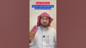 سورة الأَنعَام : معنى ( ولا تسُبُّوا الذين يدعون من دون اللهِ فيسُبُّوا اللهَ عدواً بغير علم )