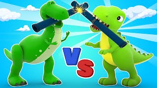Dinossauro de Brinquedo vs Dinossauro Real! - Cidade do Carro - Desenhos animados infantis