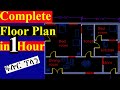 Complete floor plan in 1 hourhow to make a floor plan in autocadautocad amharic 