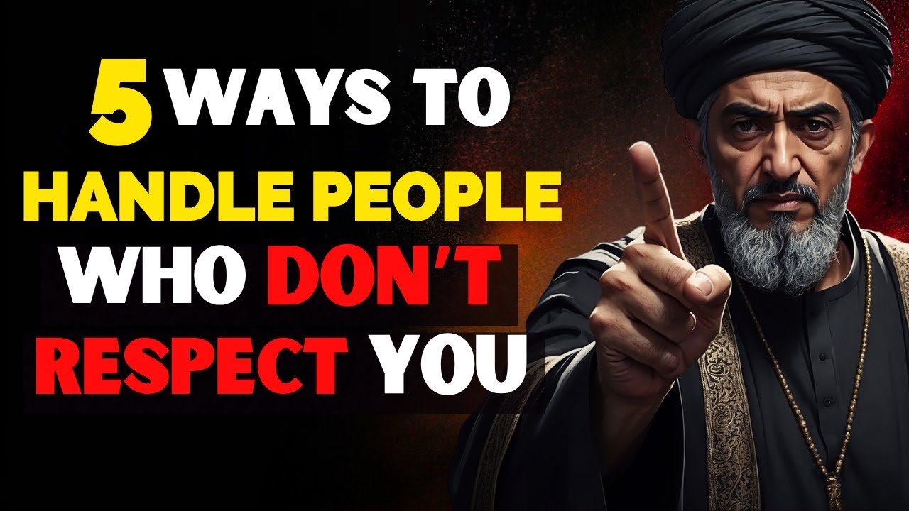 5 Ways to Handle People Who Don't Respect You | ISLAM