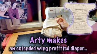 Arfy makes a seamless extended-wing prefitted diaper…