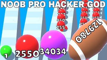 NOOB VS PRO VS HACKER VS GOD   in Rolling Balls Swallowing