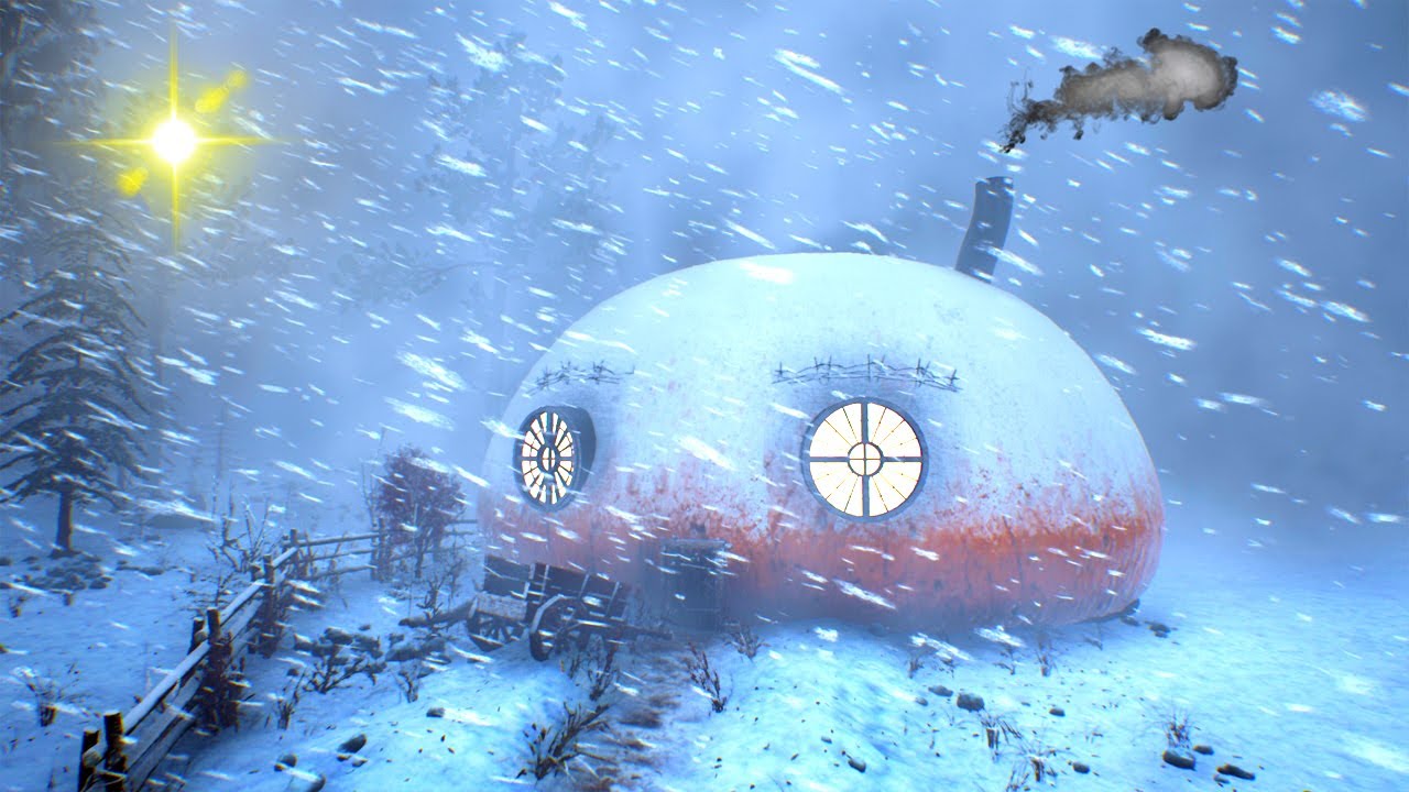Cold Snow Storm. Howling Wind & Blowing Snow. Natural Sounds Help Sleep ...
