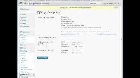 Captcha Plugin - Blog Setup For Dummies