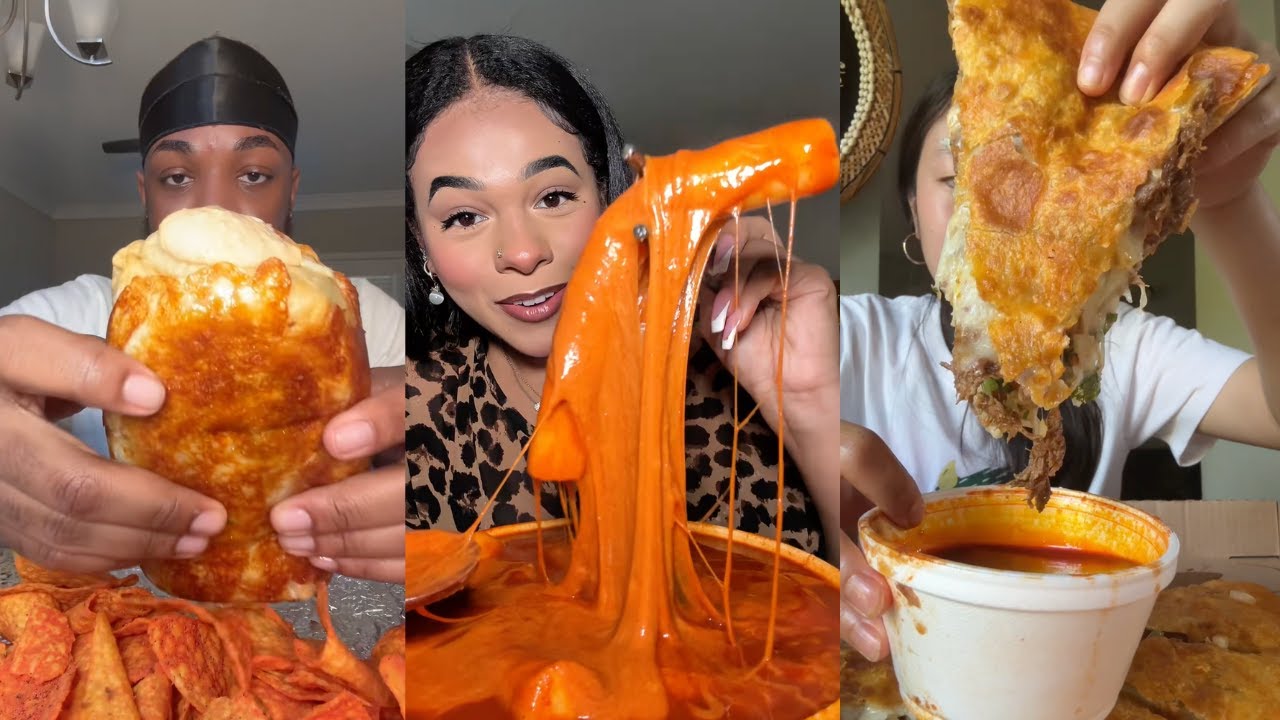 THE BEST CHEESY TIKTOK MUK BANG | BULDAK, BIRRIA, BURRITO AND KOREAN FOOD, PART 2 ૮ ˶ᵔ ᵕ ᵔ˶ ა