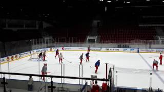Игроки сборной России на тренировке перед Кубком мира