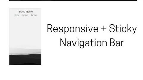 Sticky yet Responsive Navigation bar | Your Programmer