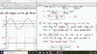 Non-inverting Schmitt trigger analysis using equations