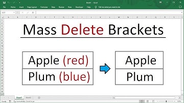 How to Delete All Brackets and the Text Within Them in Excel