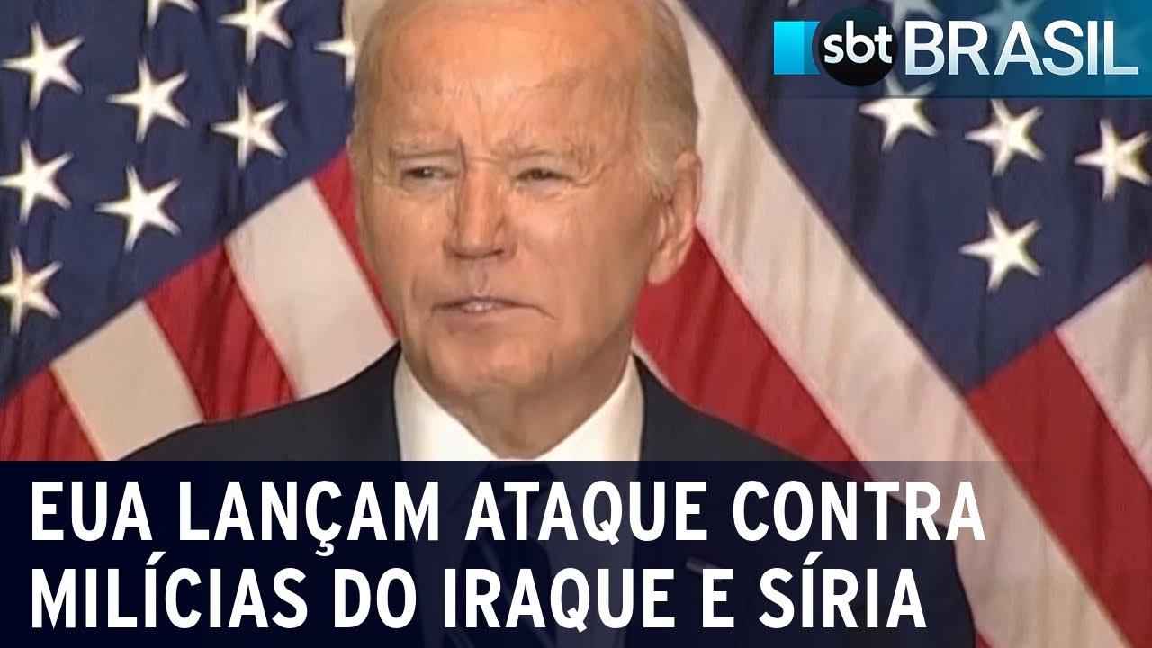 EUA lançam ataque contra milícias armadas do Iraque e Síria | SBT Brasil (02/02/24)