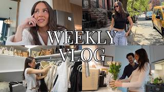 weekly vlog: spring reset, closet makeover, catching up & a fun week in my life in new york!