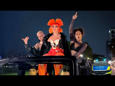trying not to get arrested while filming a music video