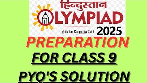 Sample paper solution for Hindustan Olympiad 2025 for class 9 #hindustanolympiad2025 ##class9 #pyqs 