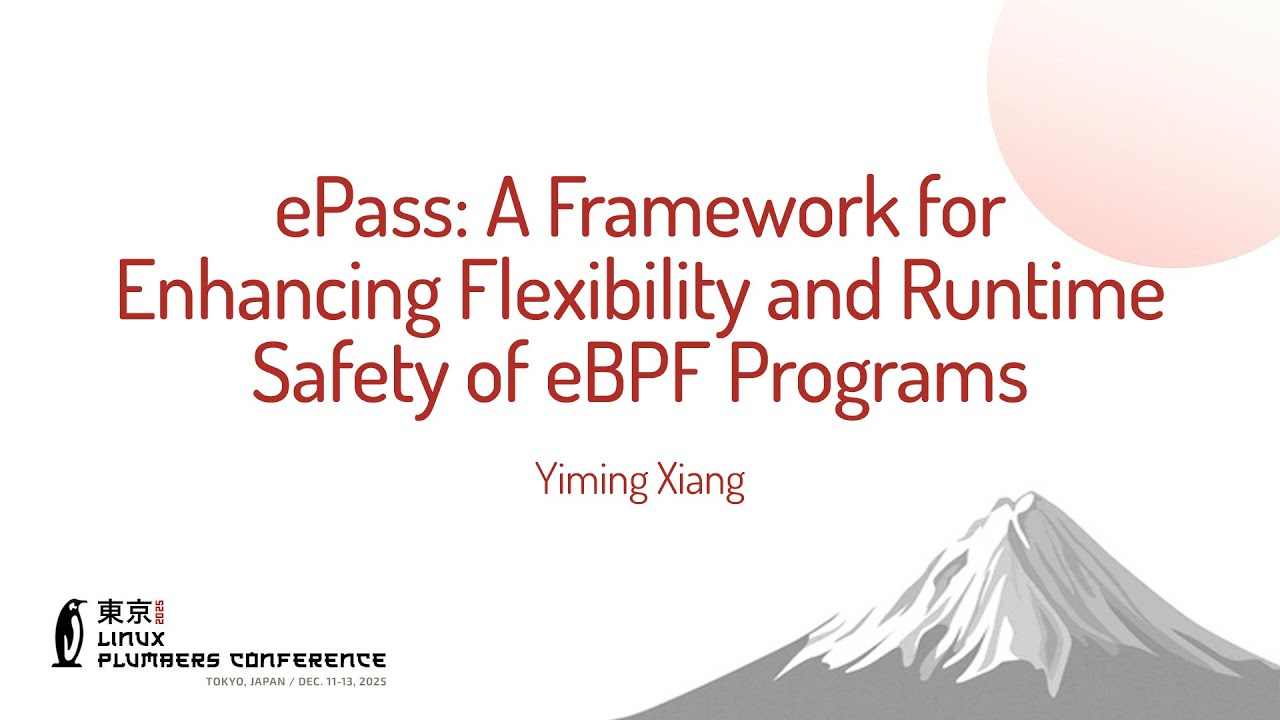 ePass: платформа для повышения гибкости и безопасности выполнения программ eBPF — Имин Сян