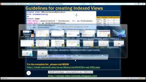 Part 41  Indexed views in sql server