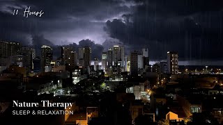 Tropical Rainstorm & Thunder over Da Nang, Vietnam | Fall Asleep FAST w/ Heavy Rain Sounds