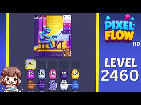 Pixel Flow Level 2460 Solution Walkthrough
