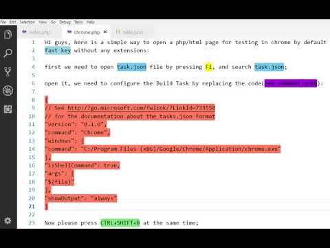 vscode how to open php html page for test in Chrome simple way