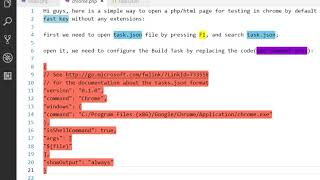 vscode how to open php html page for test in Chrome simple way