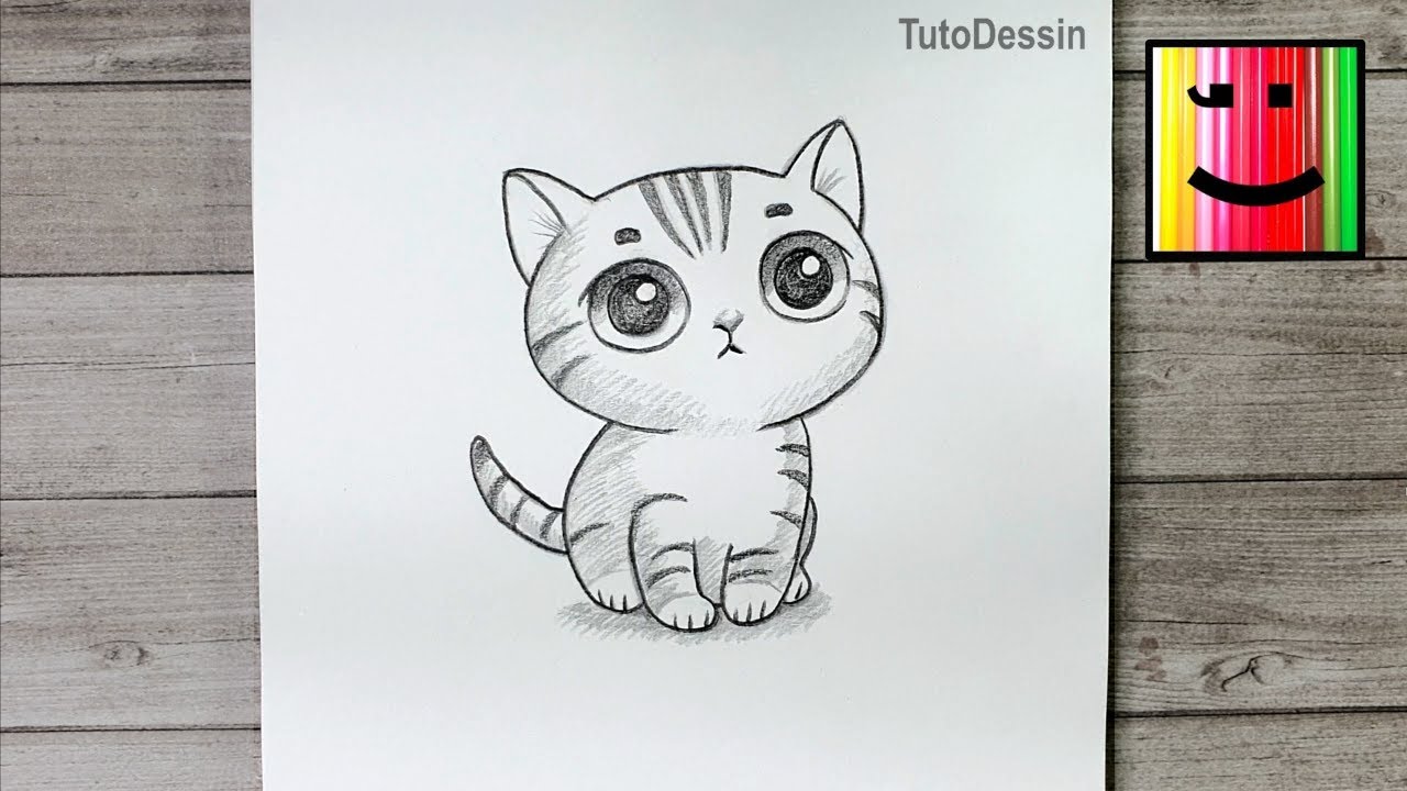 Comment dessiner un chaton au crayon de papier | Tutoriel pas à pas